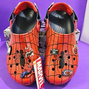 NEW Crocs Spider-Man All Terrain Clog Men's Size 10 with Marvel Comic Book Box